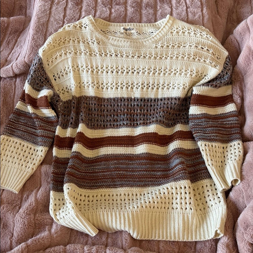 Elegant Knit Striped Sweater